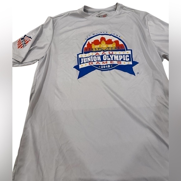 A4 AAU USA Junior Olympics Gray Athletic T-Shirt Small - Picture 2 of 5